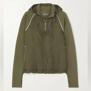Outdoor Voices Frostknit Hooded Quarter Zip Jacket XL Olive Green